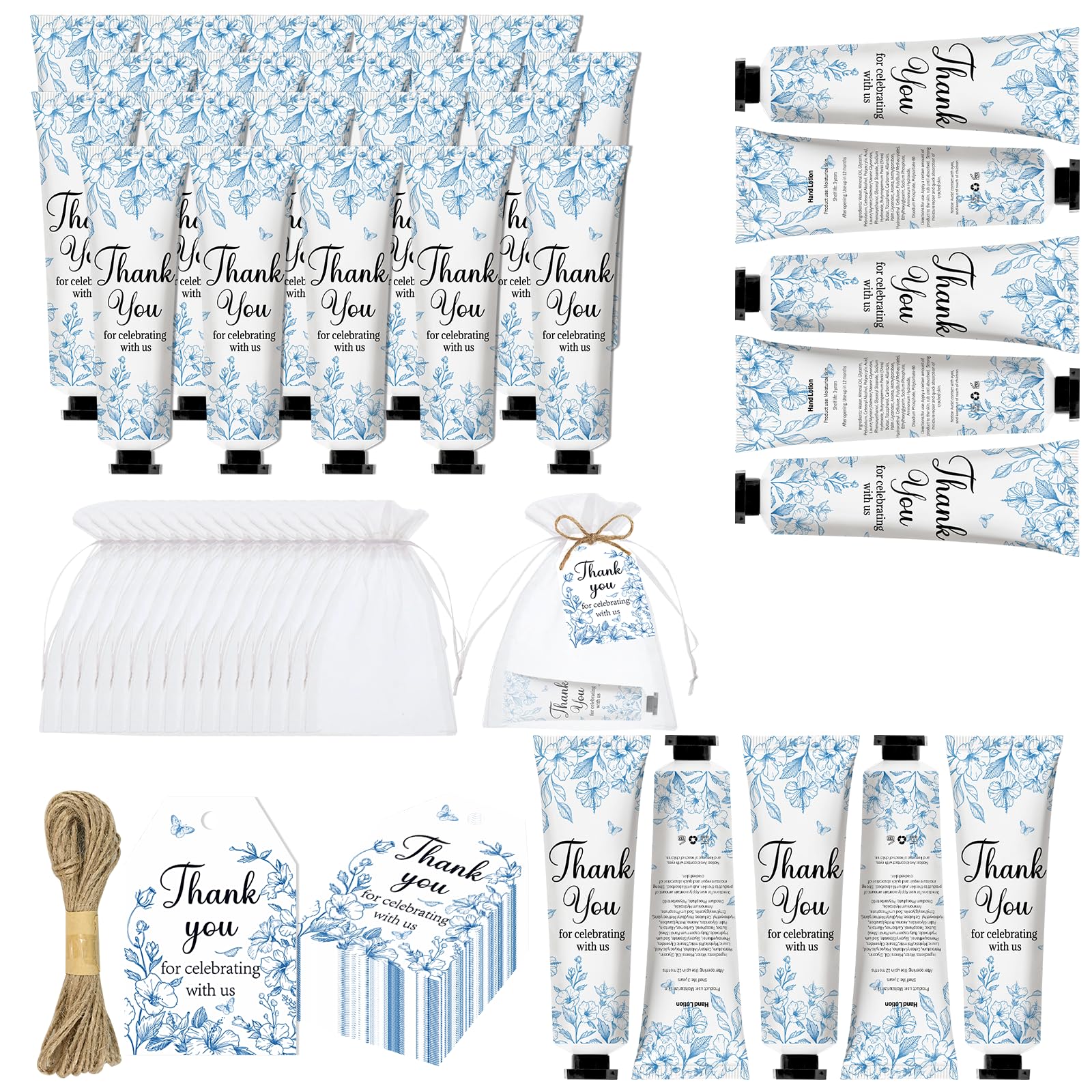Nlicrst crème mains fleurs bleues hydratation légère pour invités