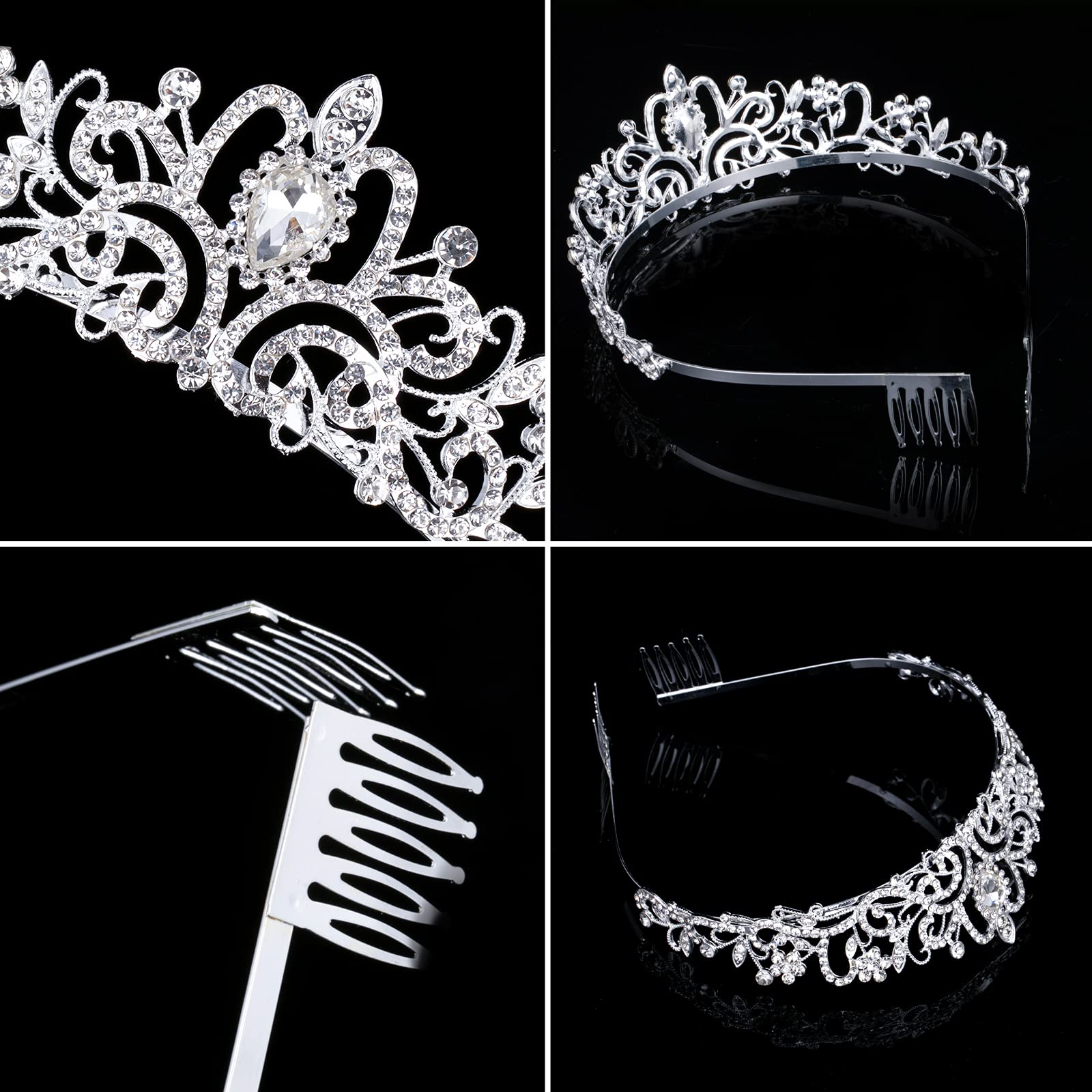 Nljihkure emballage cadeau couronnes cristal argent, livraison sûre et élégante.