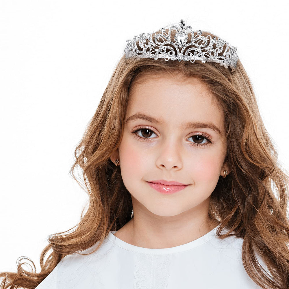 Nljihkure peigne couronne cristal argent fixation sûre sur cheveux.