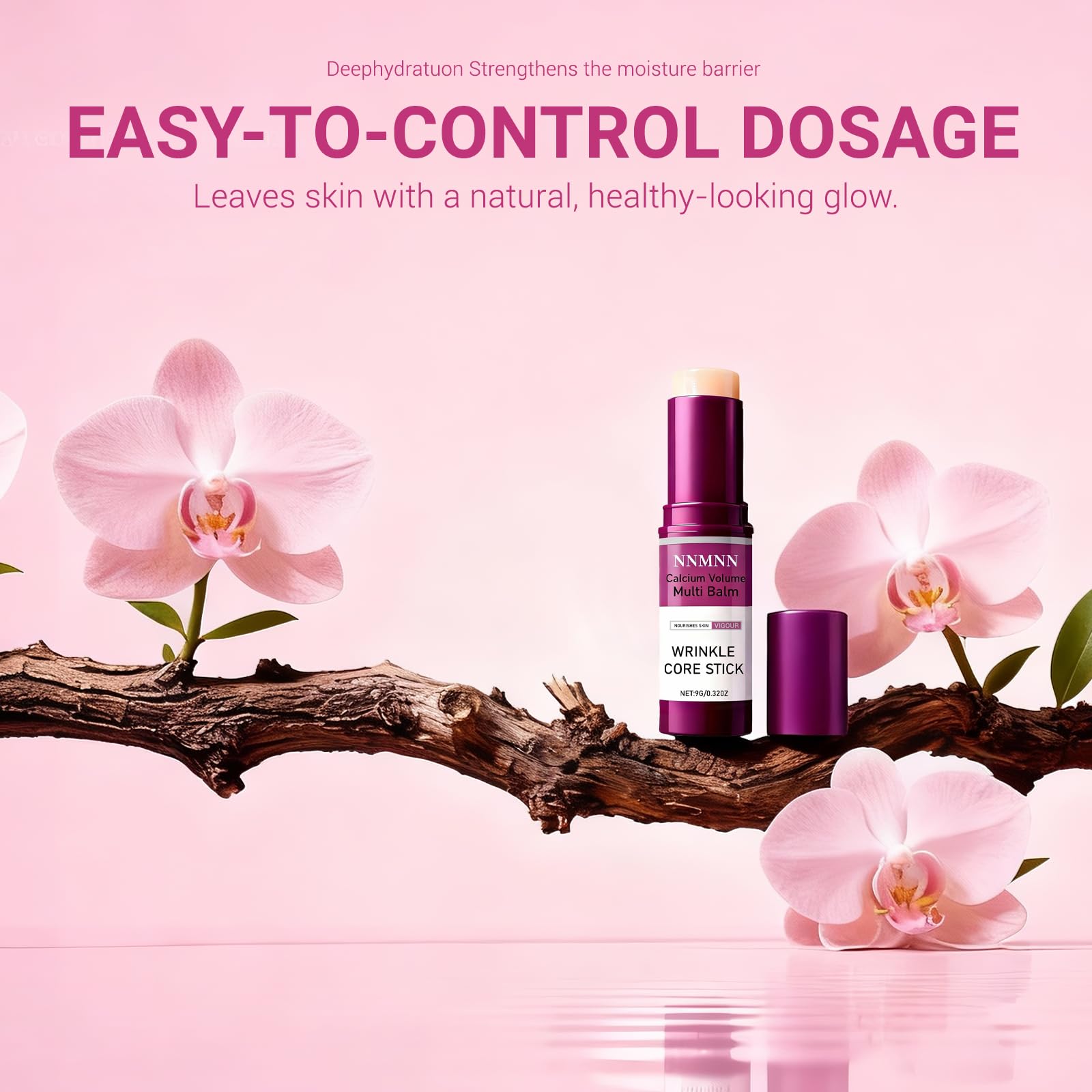 nnmnn Calcium Volume Multi Balm Stick – cou peau souple et lissage léger.