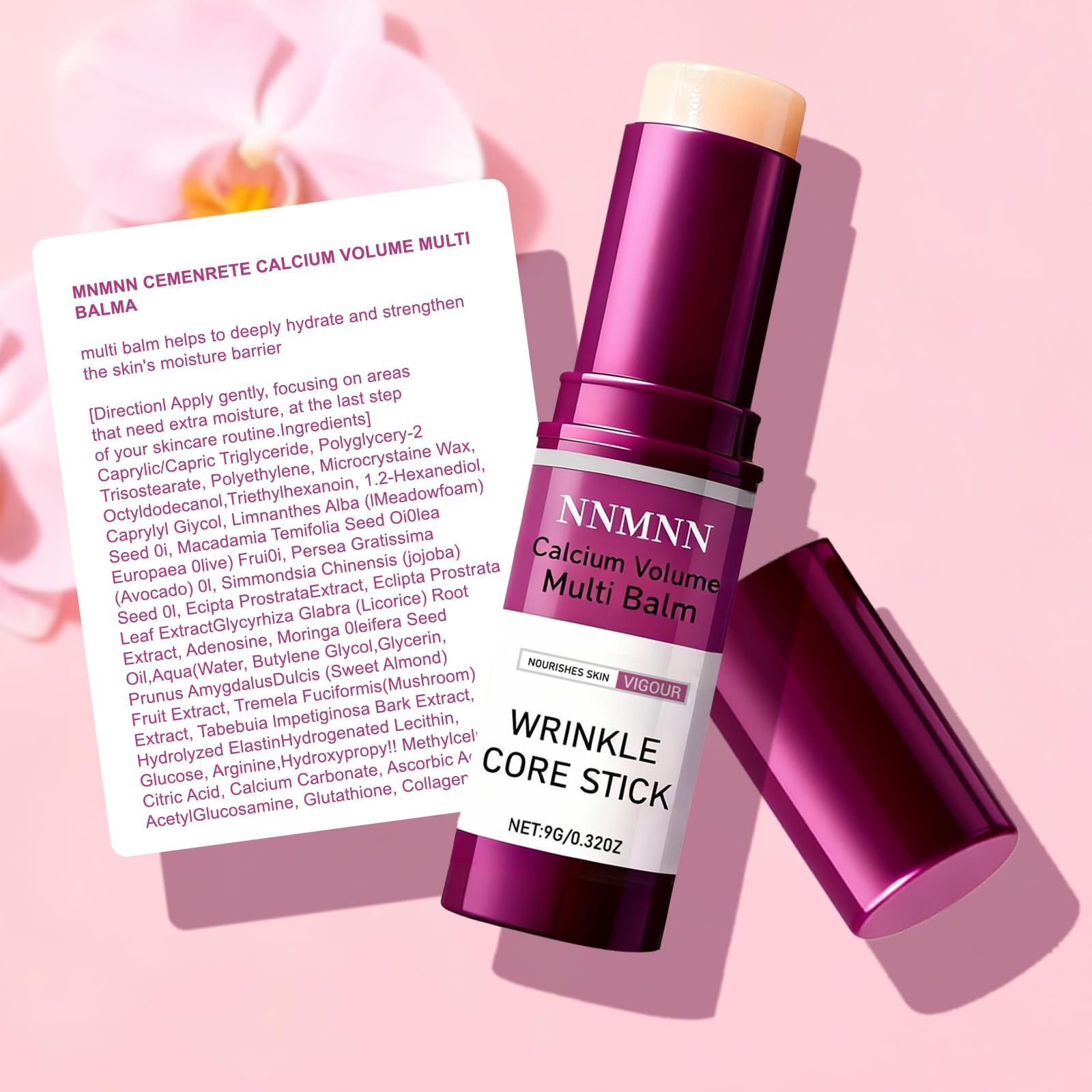 nnmnn Calcium Volume Multi Balm Stick – application légère et pratique au quotidien.
