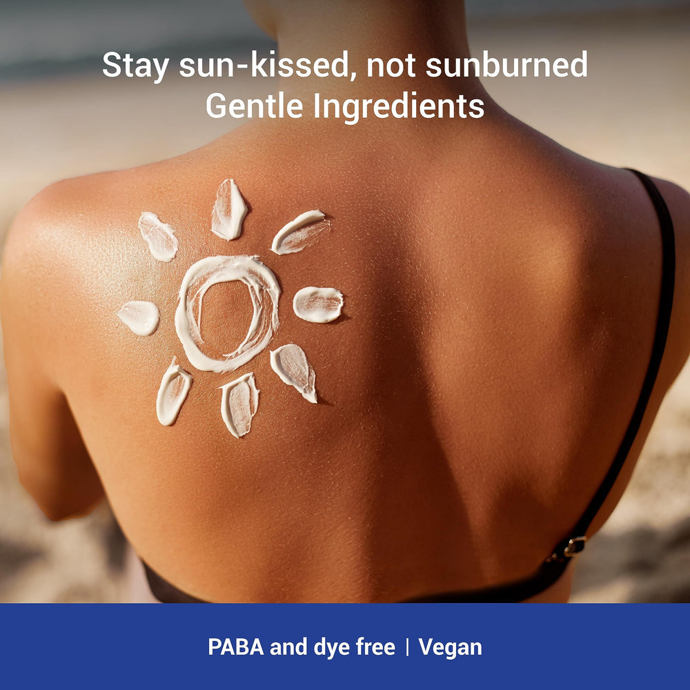 NO-AD SPF30: ingrédients hydratants vitamine E et aloé véra pour une peau douce.