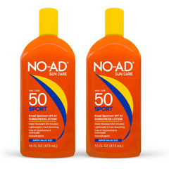 NO-AD SPF 50 Sport - bouteille 16 oz, protection UV fiable pour toute la famille.