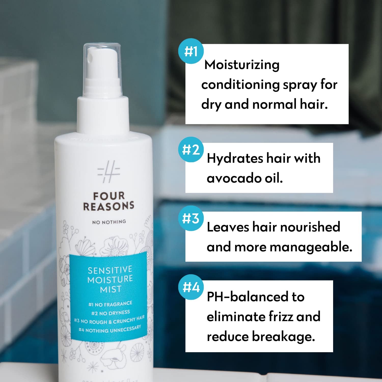 No nothing Moisture brume sur cheveux humides, démêlage léger et efficace.