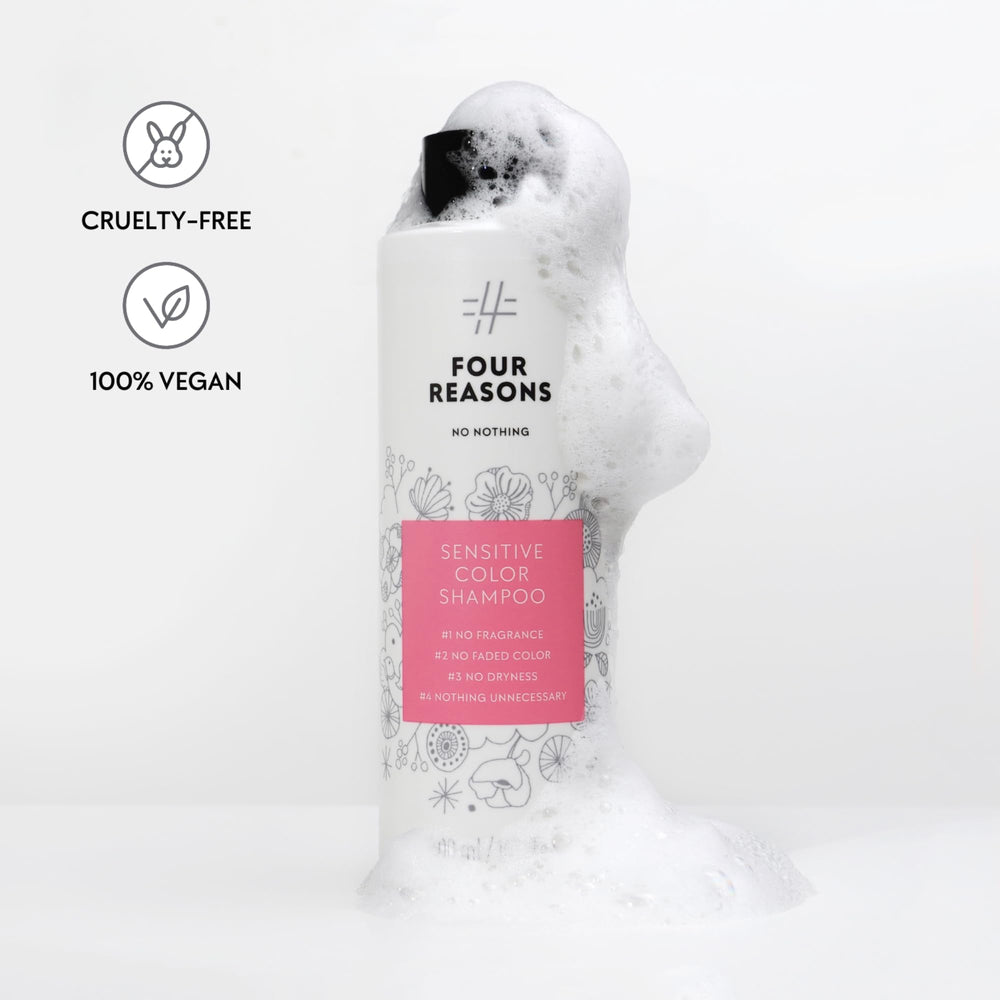 No Nothing Shampoing emballage eco: produit non testé sur animaux et végan.