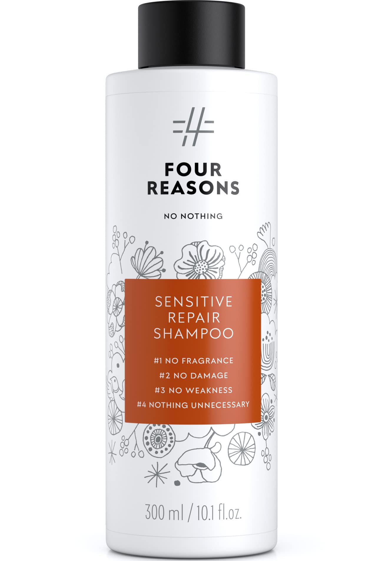 No Nothing Shampoing – bouteille de réparation capillaire pour cheveux secs et abîmés
