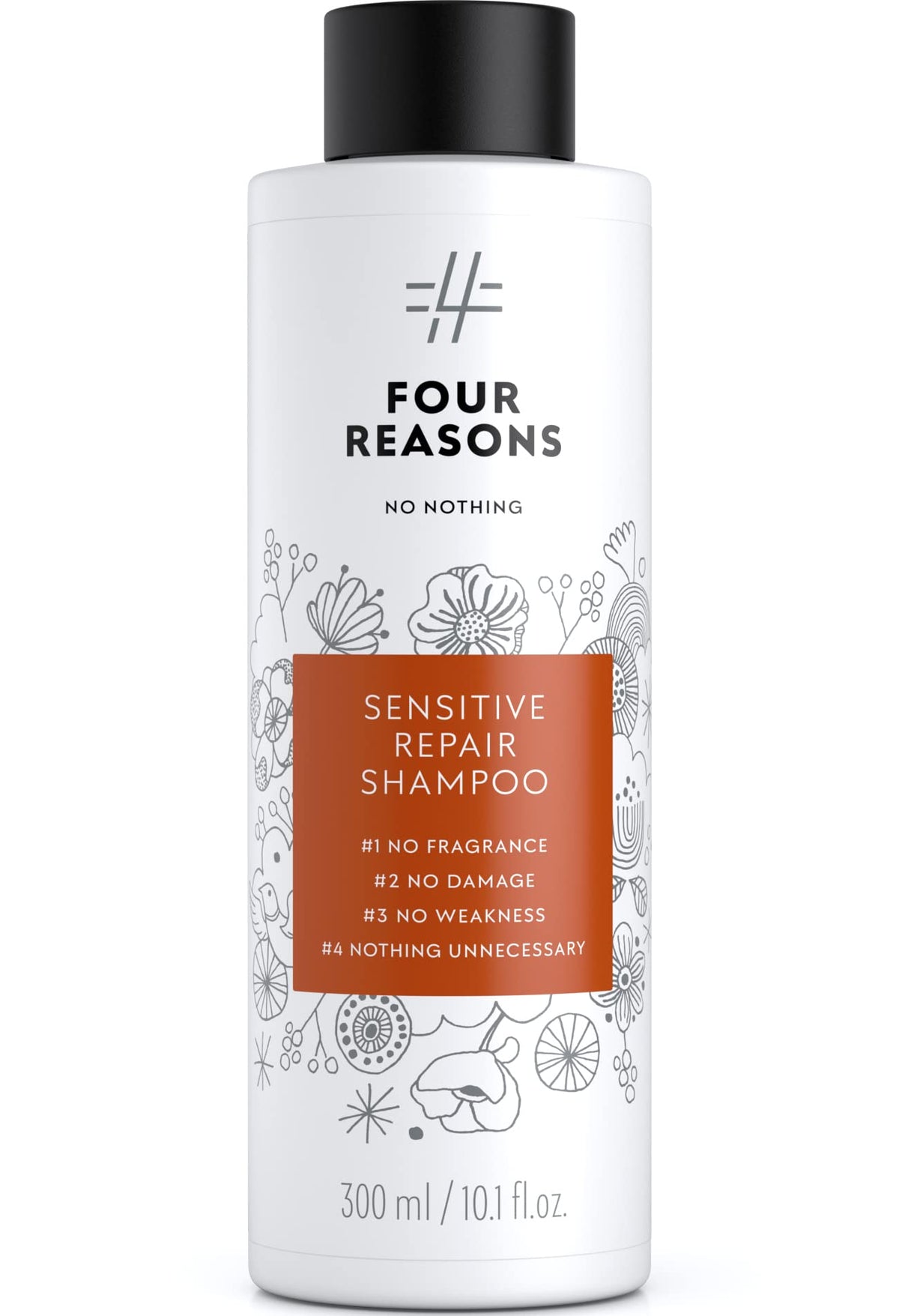 No Nothing Shampoing – bouteille de réparation capillaire pour cheveux secs et abîmés