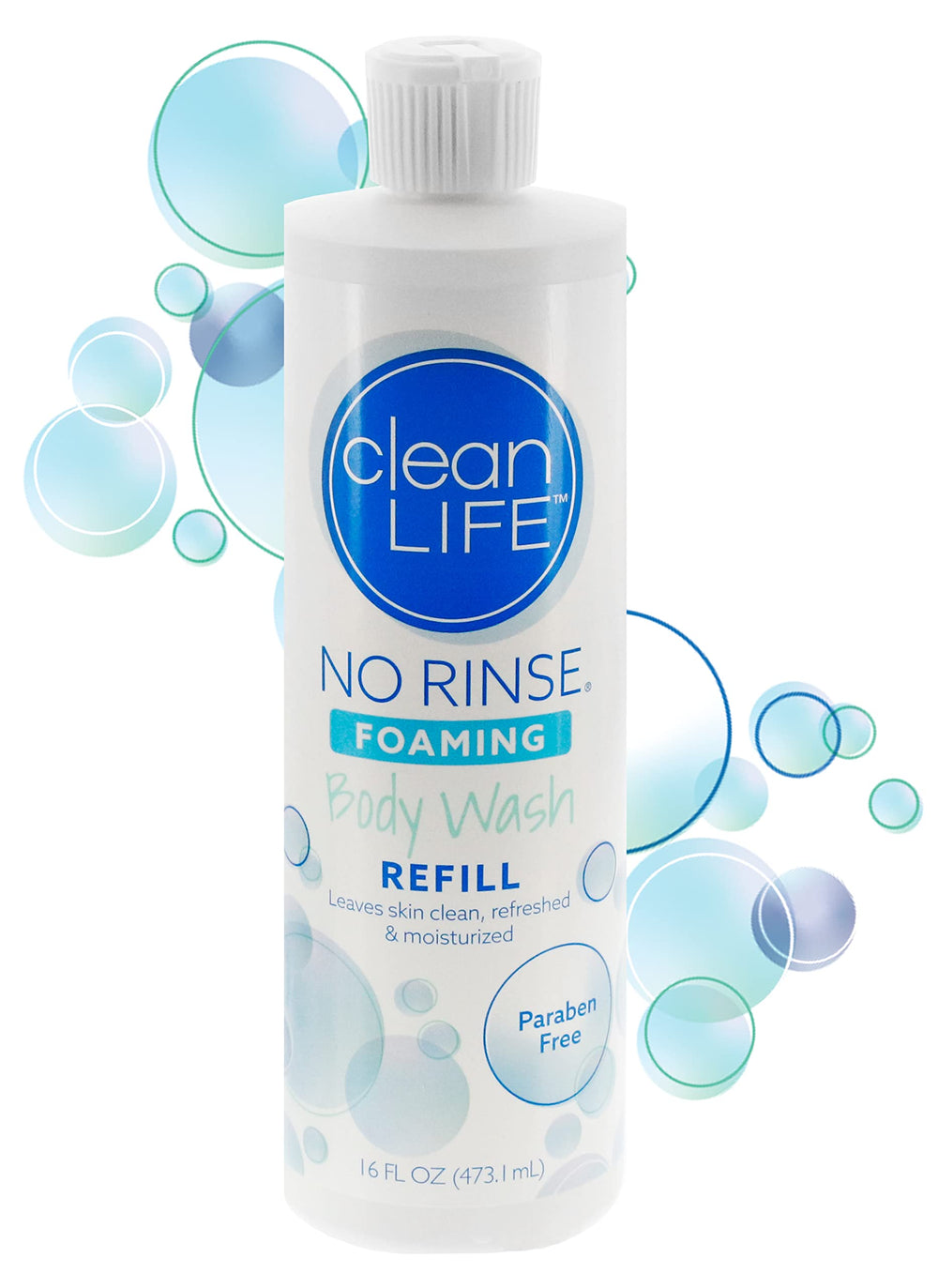 No-Rinse remplissage 16oz: mousse douche pratique et économique