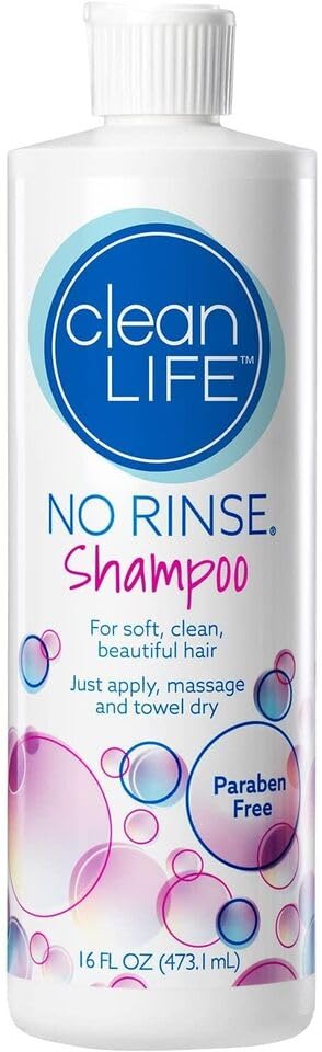 No-Rinse Shampoo: produit fabriqué aux États-Unis et approuvé dans des milieux hospitaliers.