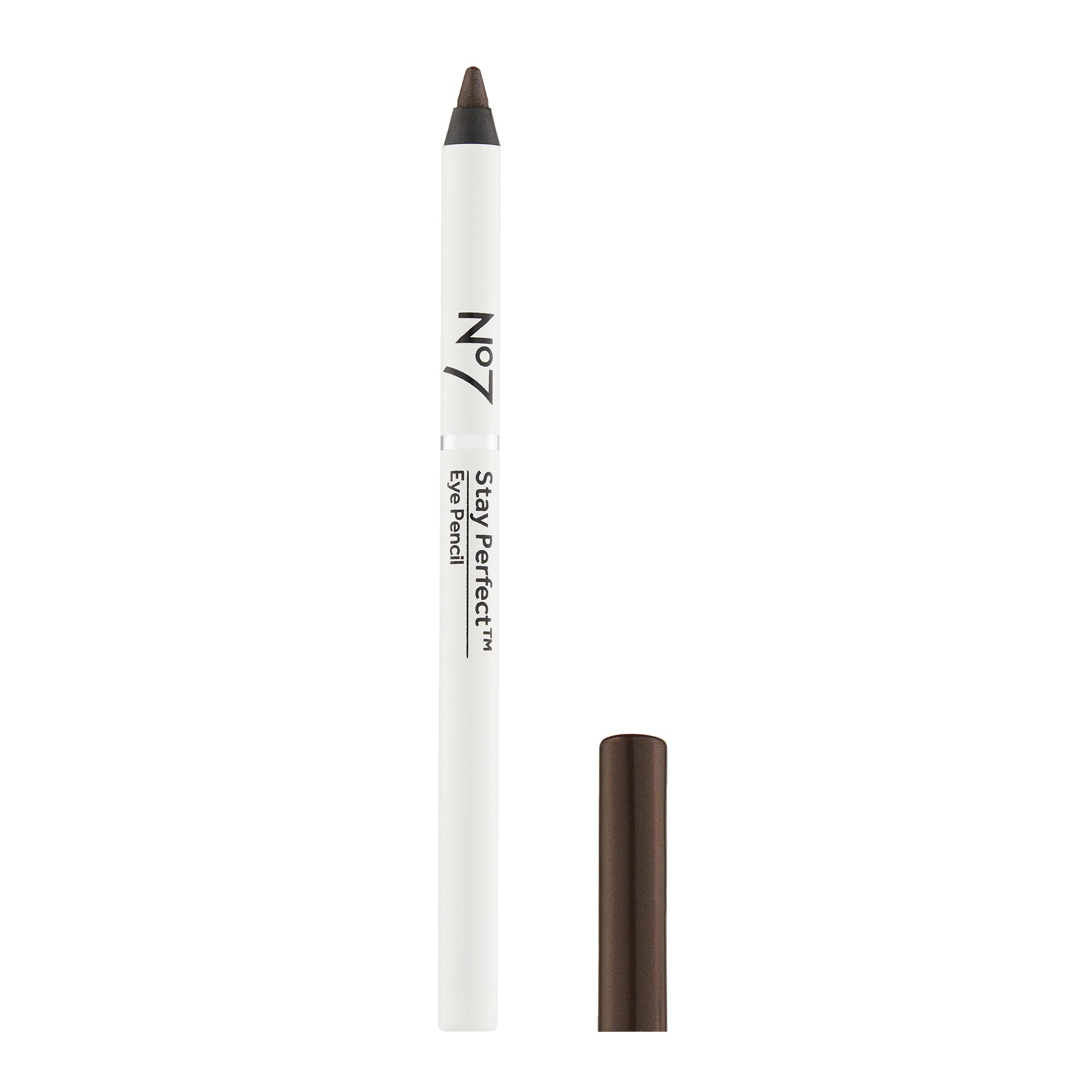 No7 Crayon Yeux Brun - Glissement doux pour une application uniforme.