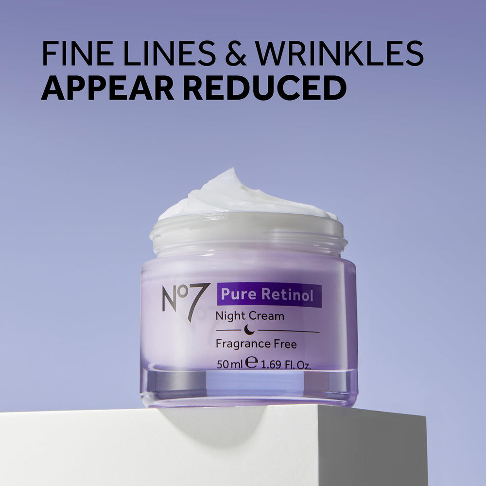 No7 crème nuit retinol pot texture riche hydratante pour la peau