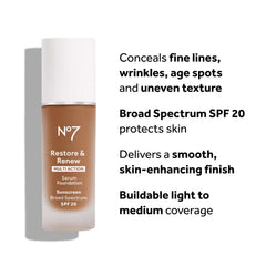 No7 foundation applied with brush for an even, balanced look