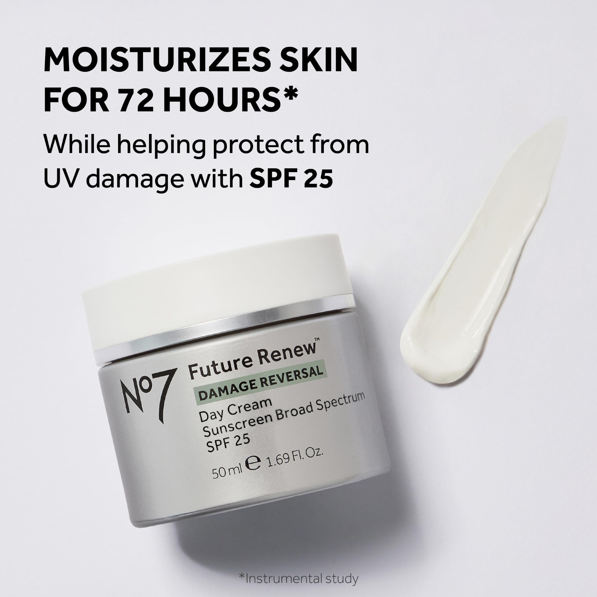 Crème nuit No7 Future Renew - pot: hydratation réparatrice pendant le sommeil.