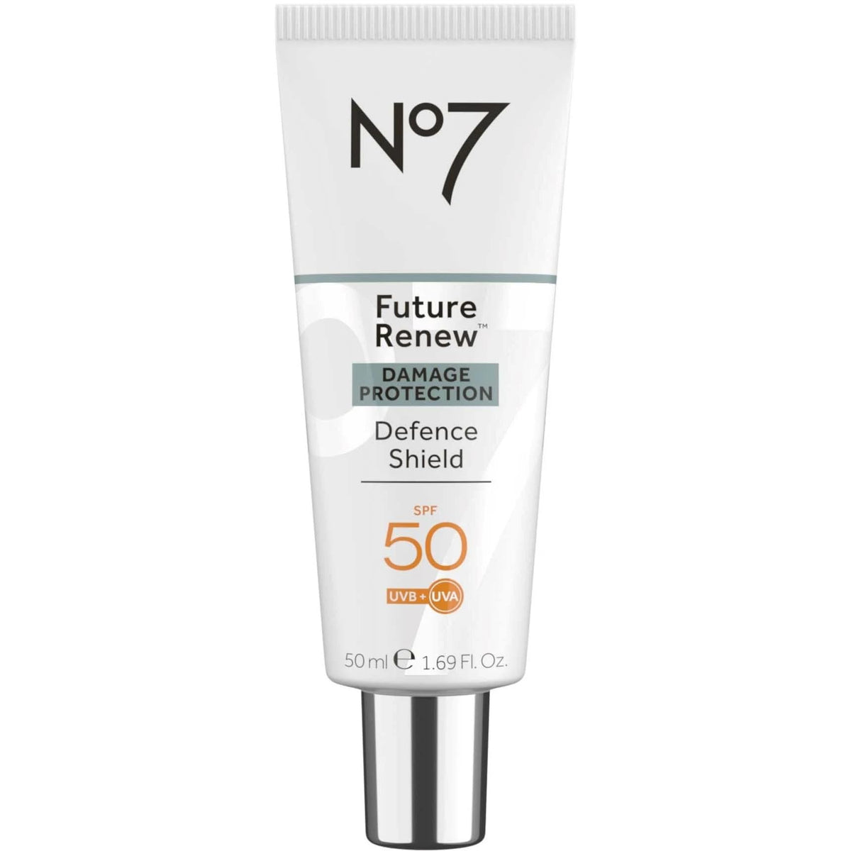 No7 Future Renew Defense Shield, bouteille SPF50 pour protection légère du visage