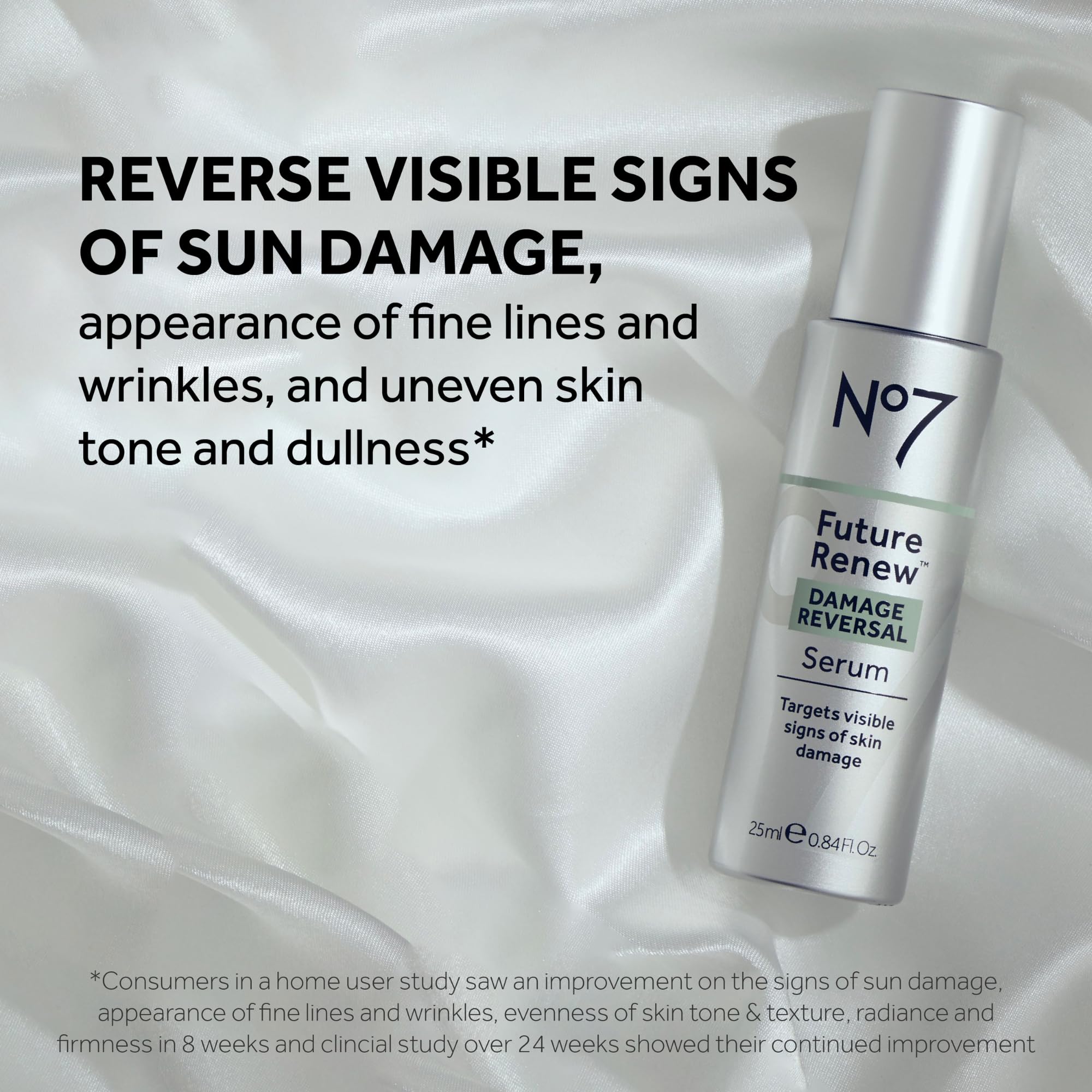 No7 Future Renew serum dropper close-up showing convenient application