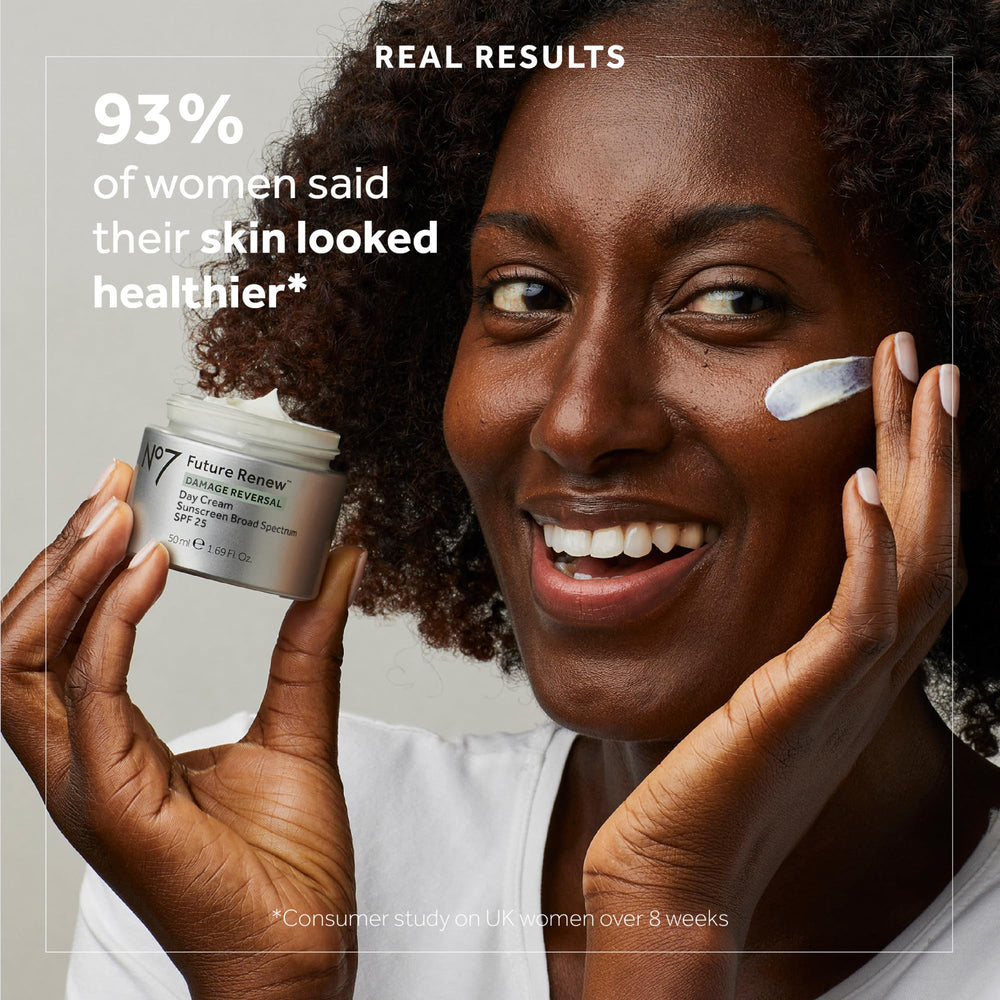 No7 Future Renew texture legere sans gras convient sous le maquillage.