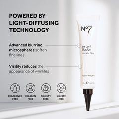 No7 Instant Illusion: sans parfum, soin anti‑âge léger et agréable.