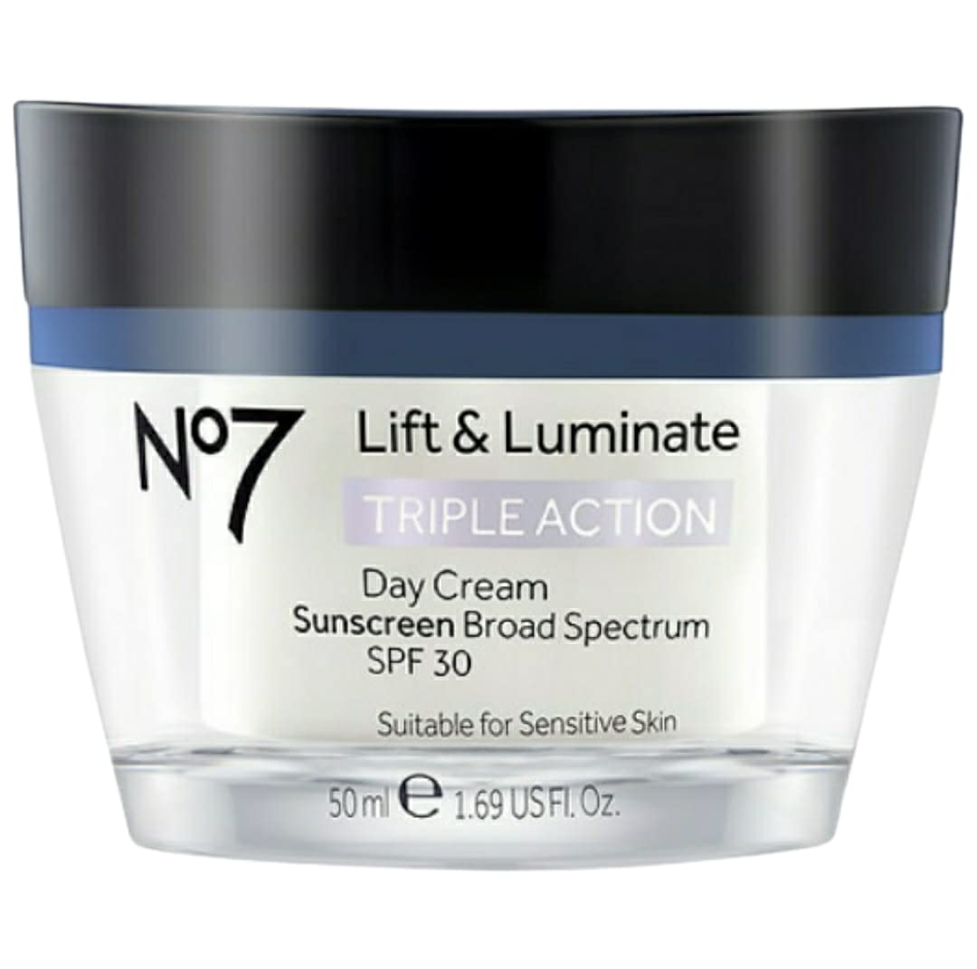 No7 Lift et Luminate crème visage nuit 50 ml, soin réparateur nocturne.