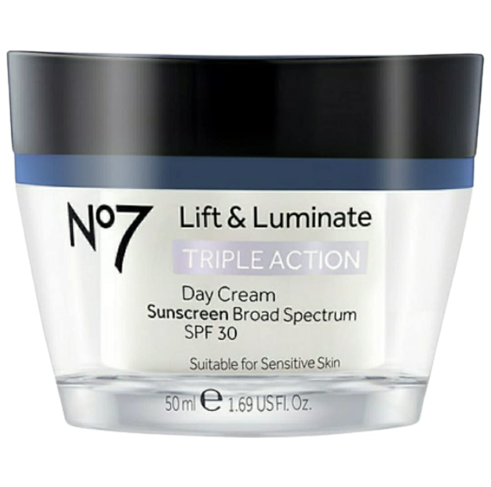 No7 Lift et Luminate crème visage nuit 50 ml, soin réparateur nocturne.