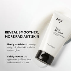 No7 Microdermabrasion Total Renewal scrub texture highlights crystal exfoliation