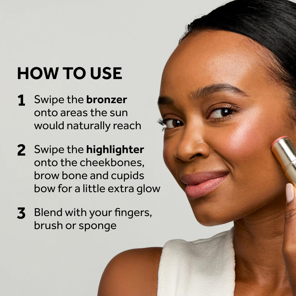 No7 Pro Artist Baton Creme Bronzer Visage — texture crème pour un fini homogène.