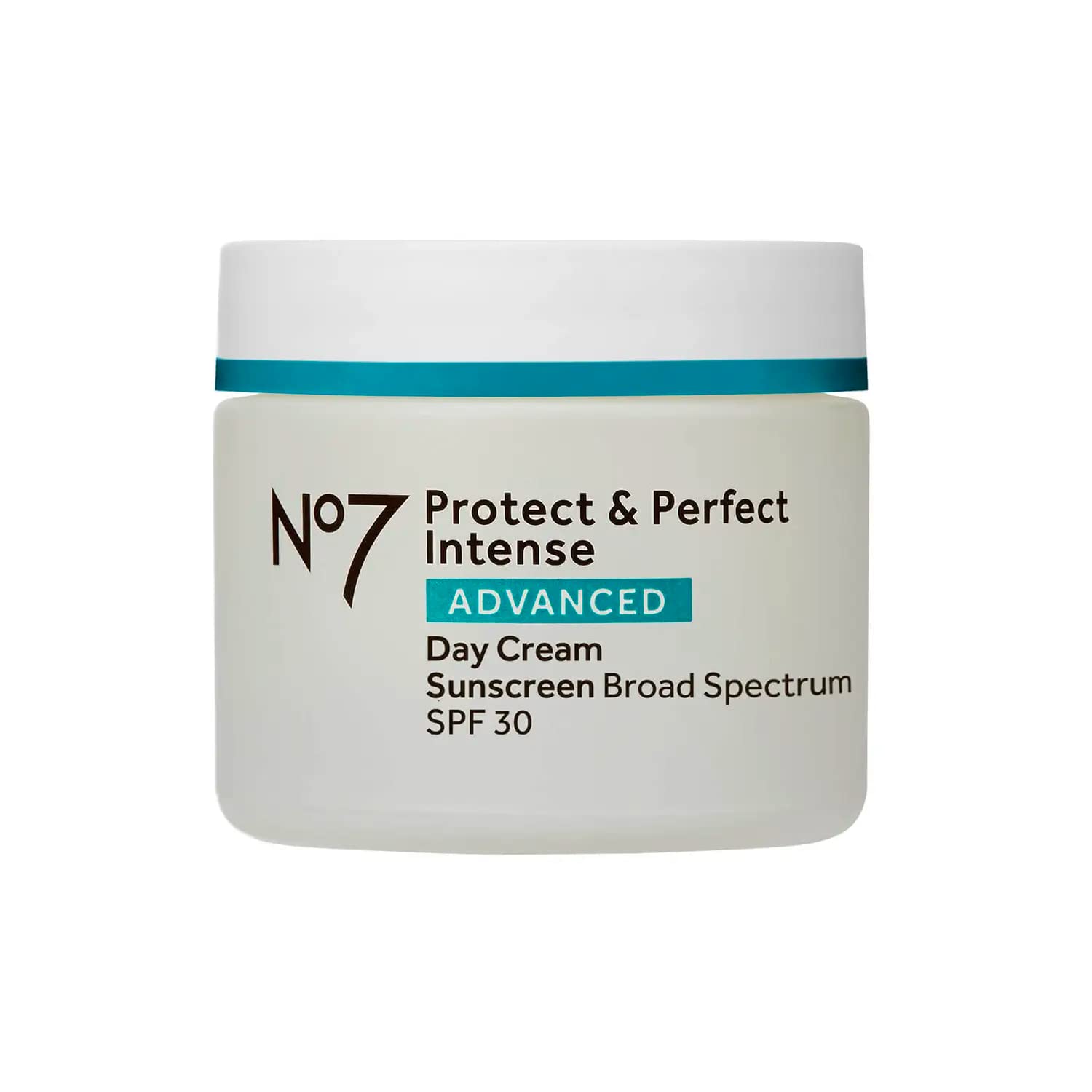 No7 Protect & Perfect: bouteille de crème visage SPF30 pour hydratation durable.