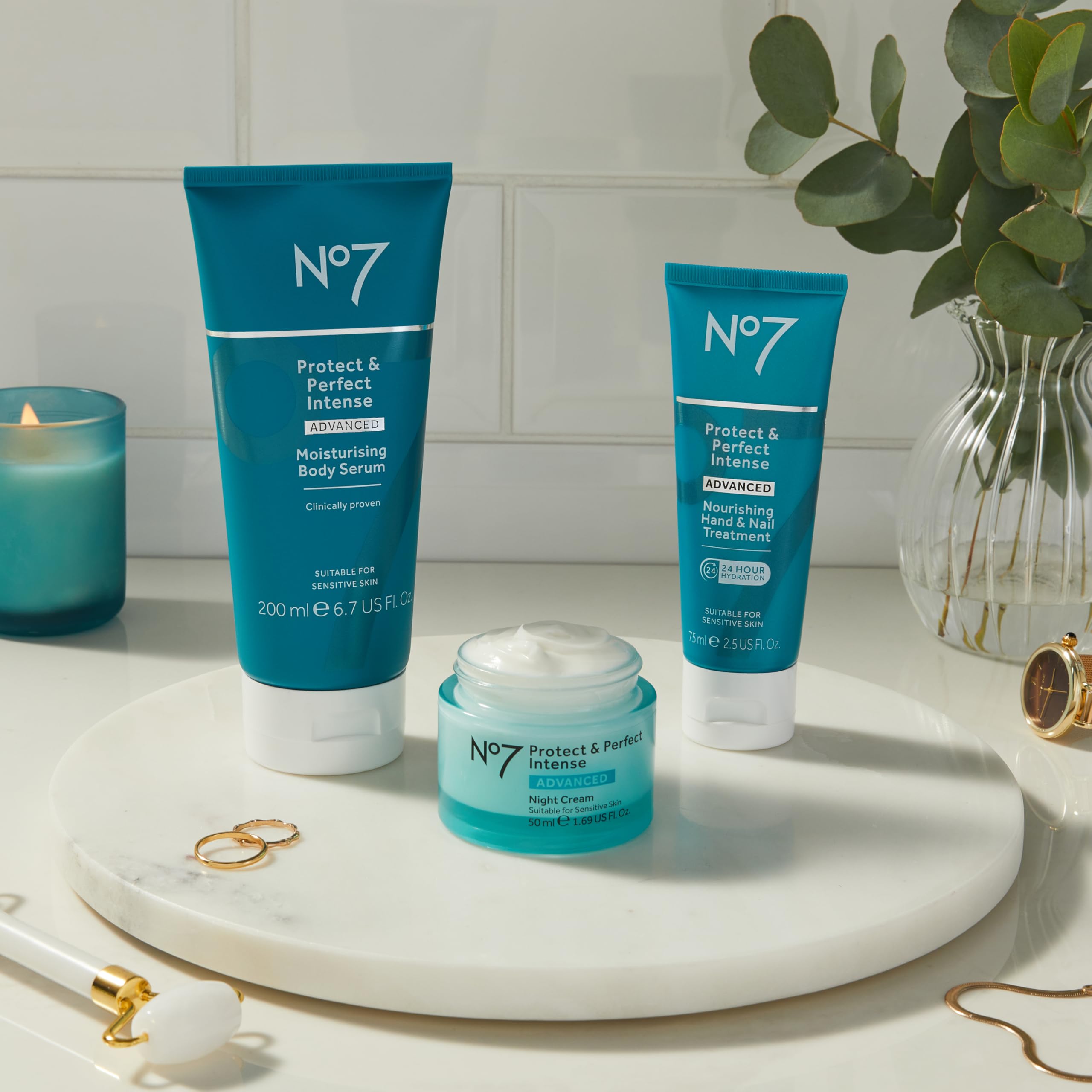 Emballage élégant No7 pour routine beauté