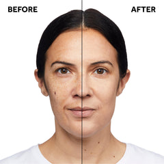 No7 Protect & Perfect foundation swatches show warm ivory shade blending into skin.