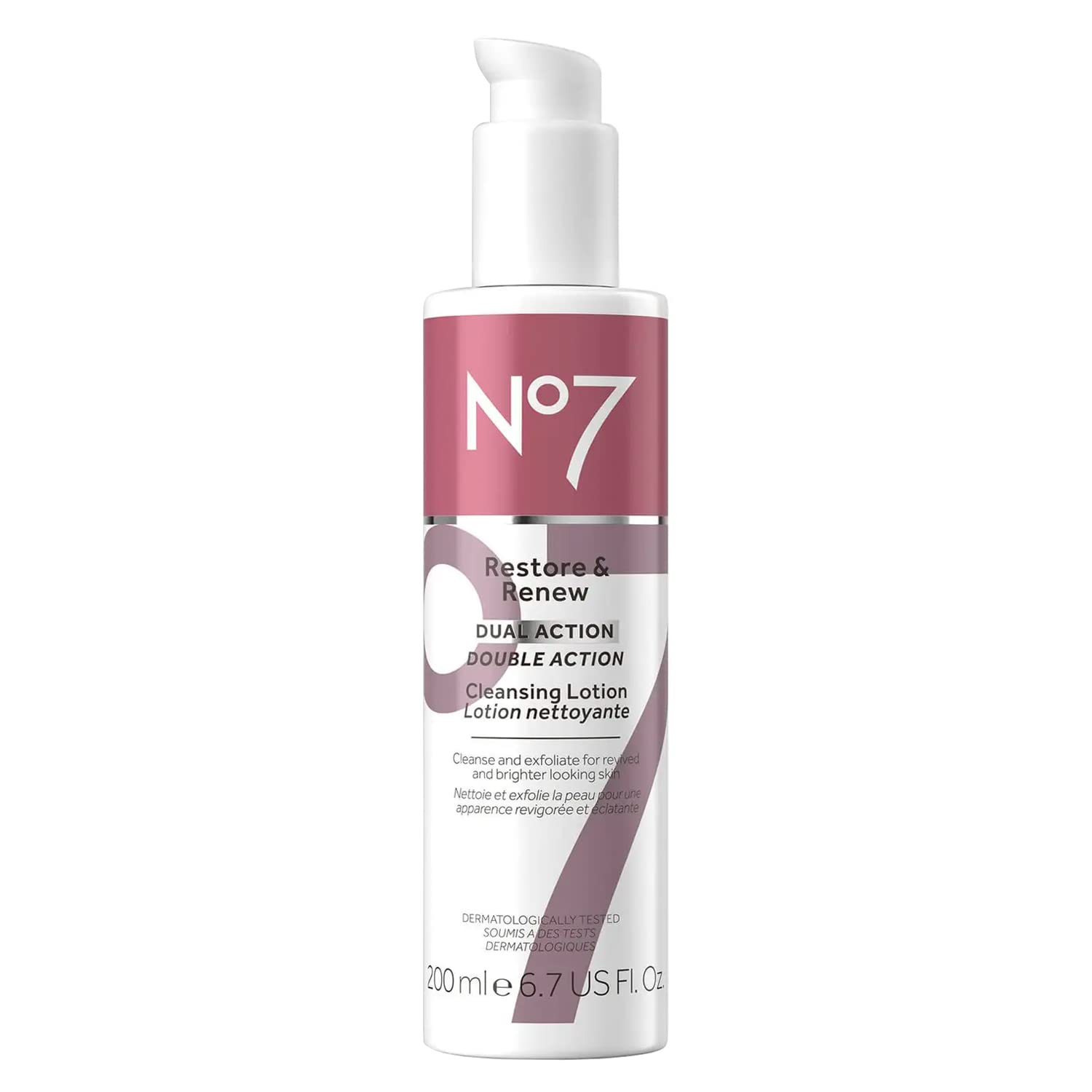 No7 Restore & Renew - bouteille nettoyante prête pour les soins