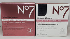 No7 Restore & Renew crème visage et cou, hydratation nourrissante au quotidien.