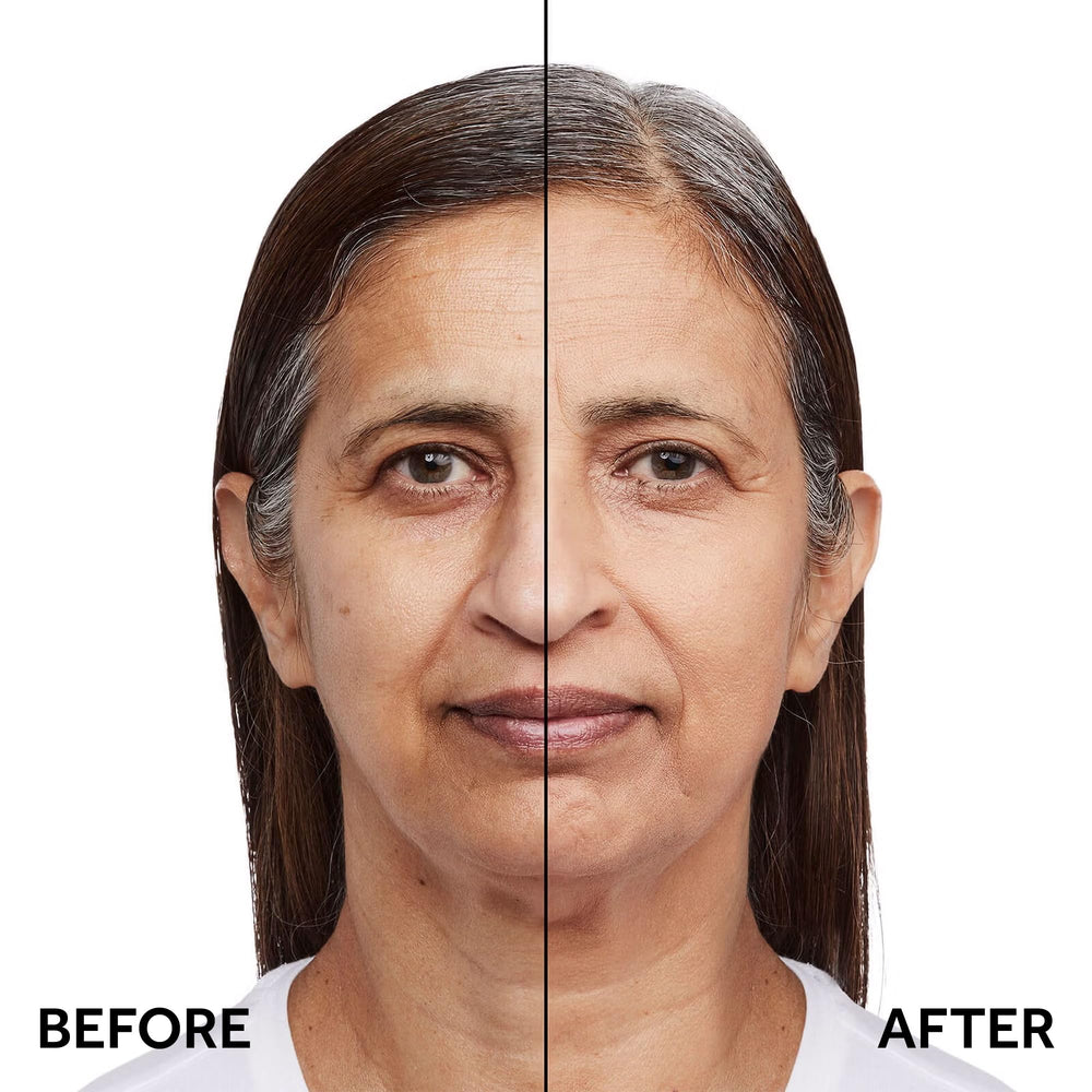 No7 Restore & Renew foundation application, showing seamless blend for medium coverage.