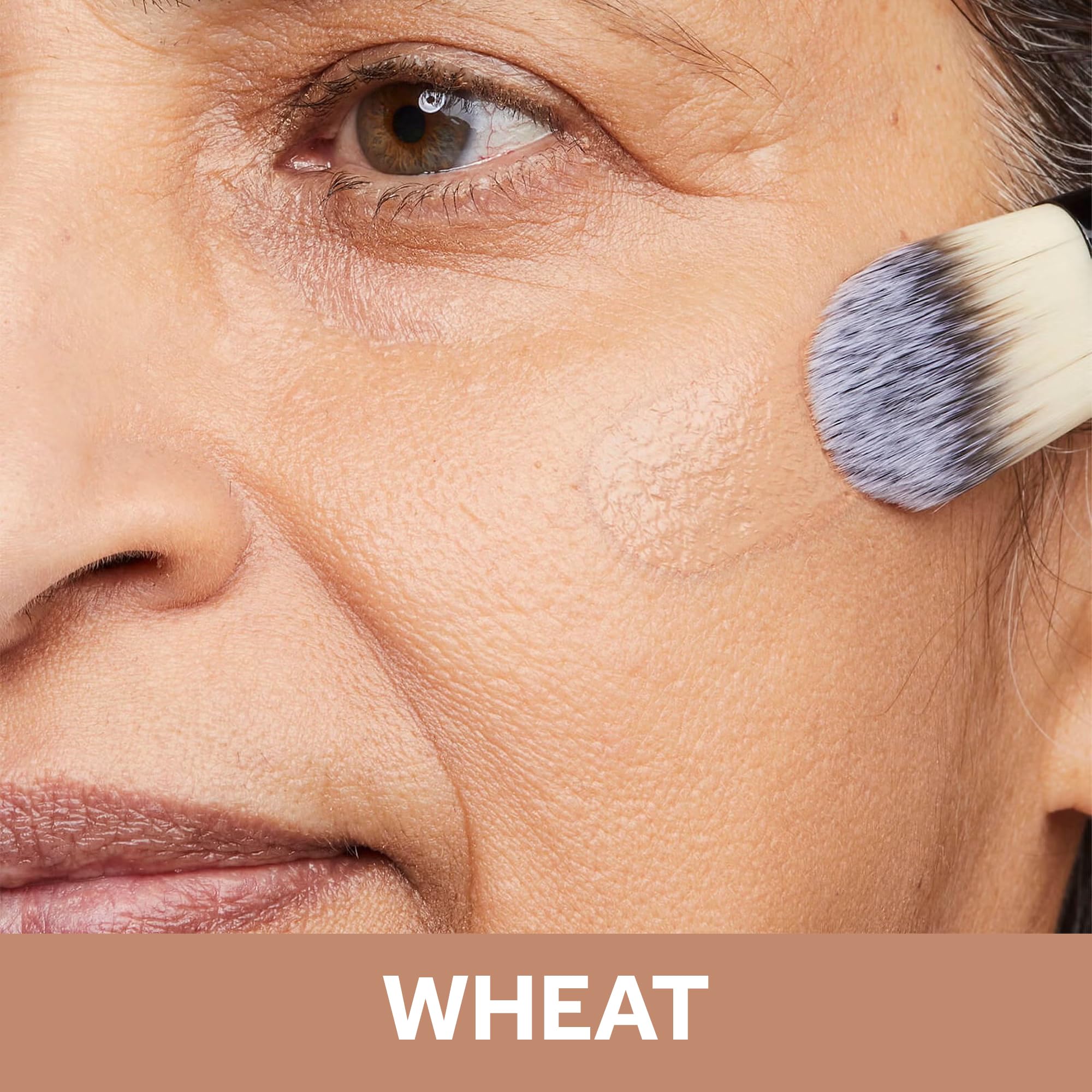 No7 Restore & Renew swirl texture, demonstrating buildable coverage for even skin tone.