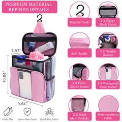 NOBLIGOAL Trousse douche avec poches filet pour tout organiser