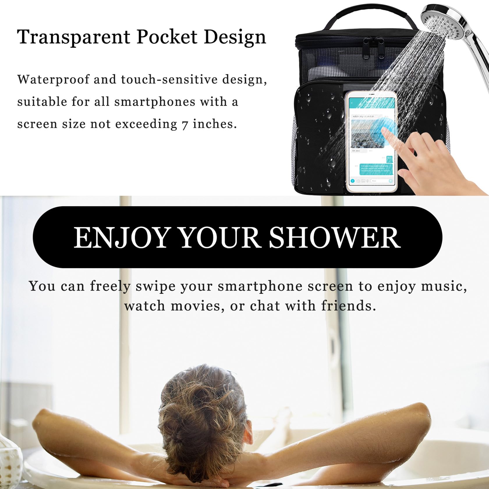 NOBLIGOAL-poignee-transparente-pocket-sechefacile: accès facile dans la douche