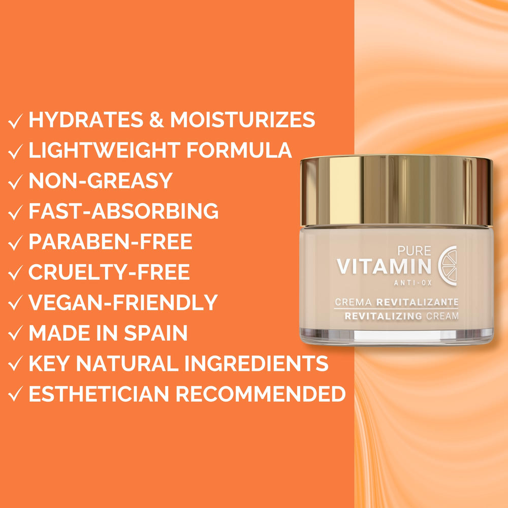 Application de la crème Noche Y Dia Vitamin C sur peau légère.