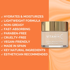 Application de la crème Noche Y Dia Vitamin C sur peau légère.