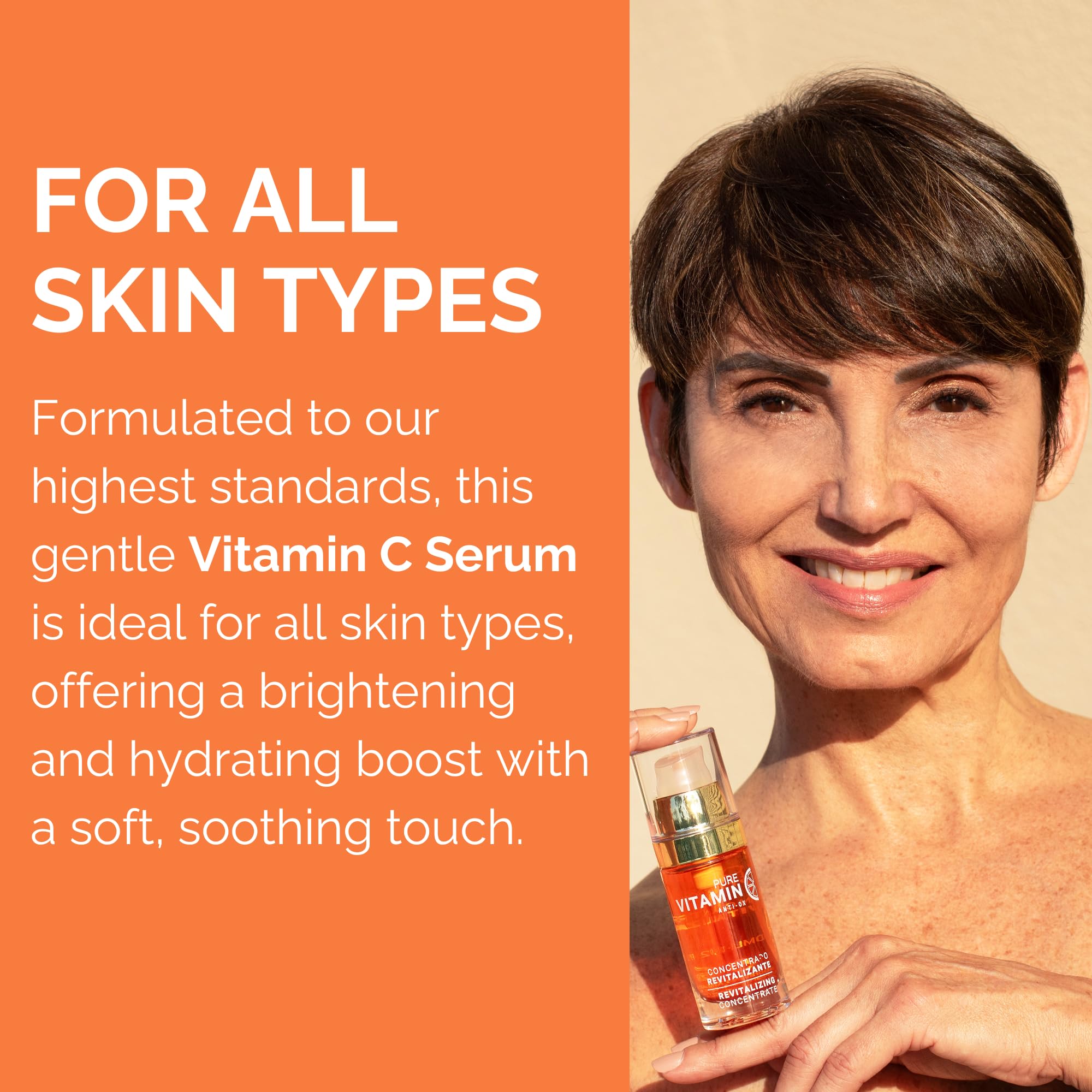 Sérum Vitamine C Noche Y Dia — emballage en verre qui protège contre l'oxydation.