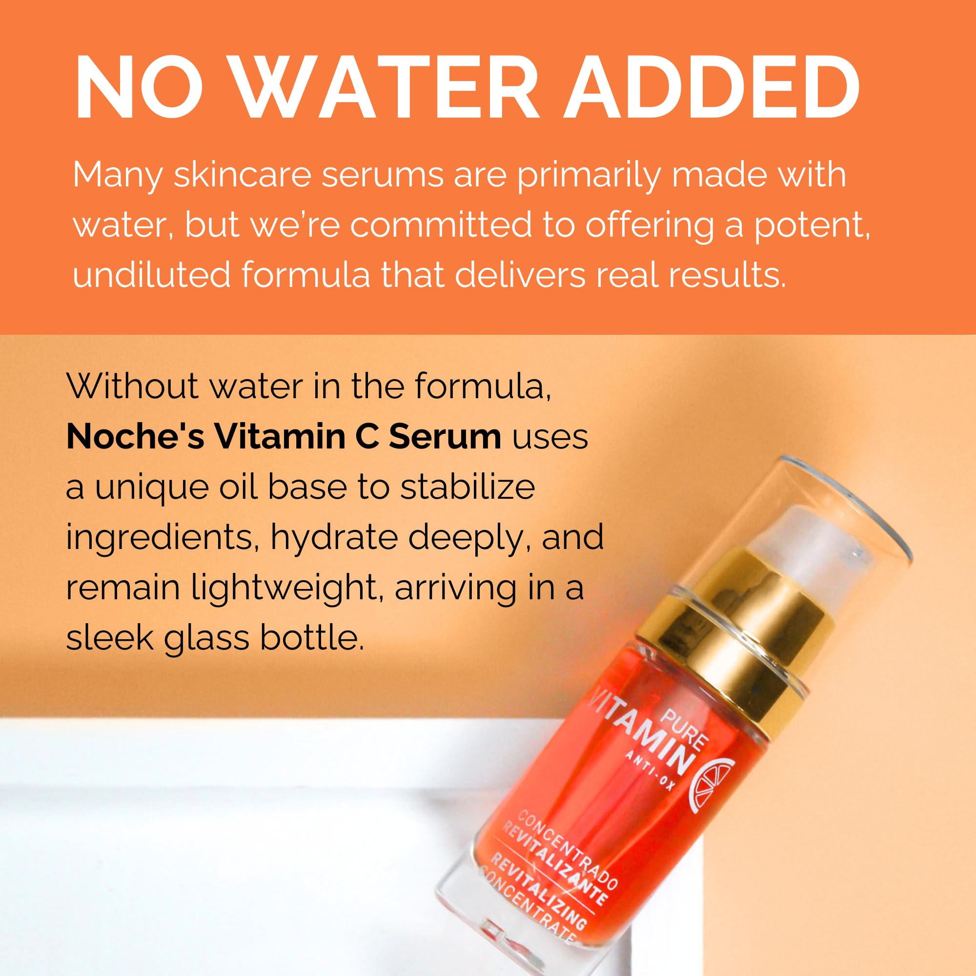 Sérum Vitamine C Noche Y Dia — texture huile légère qui pénètre rapidement.