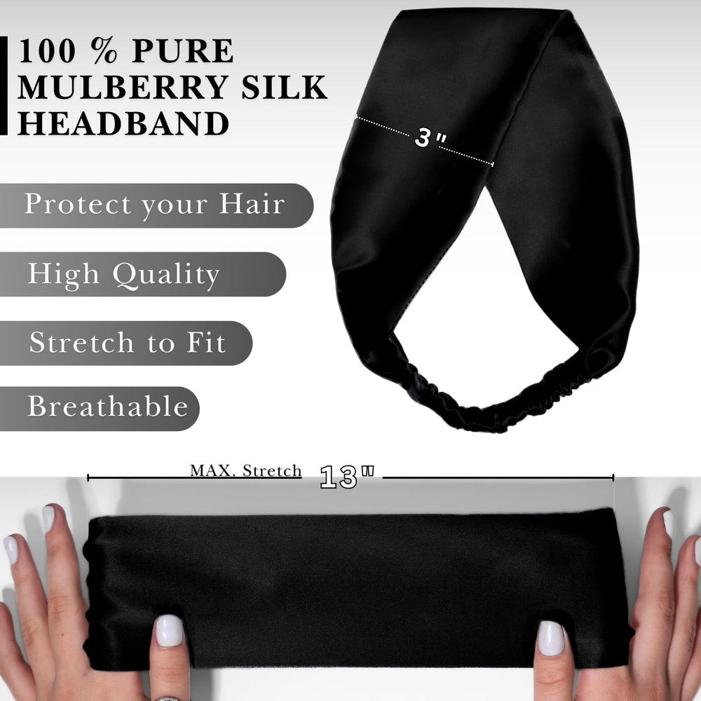 Nochka Fashion bandeau-soie intérieur, doublure satinée réduit les frottements et frisottis.