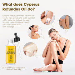 Nodfens huile Cyperus Rotundus - flacon posé sur fond naturel pour soin quotidien