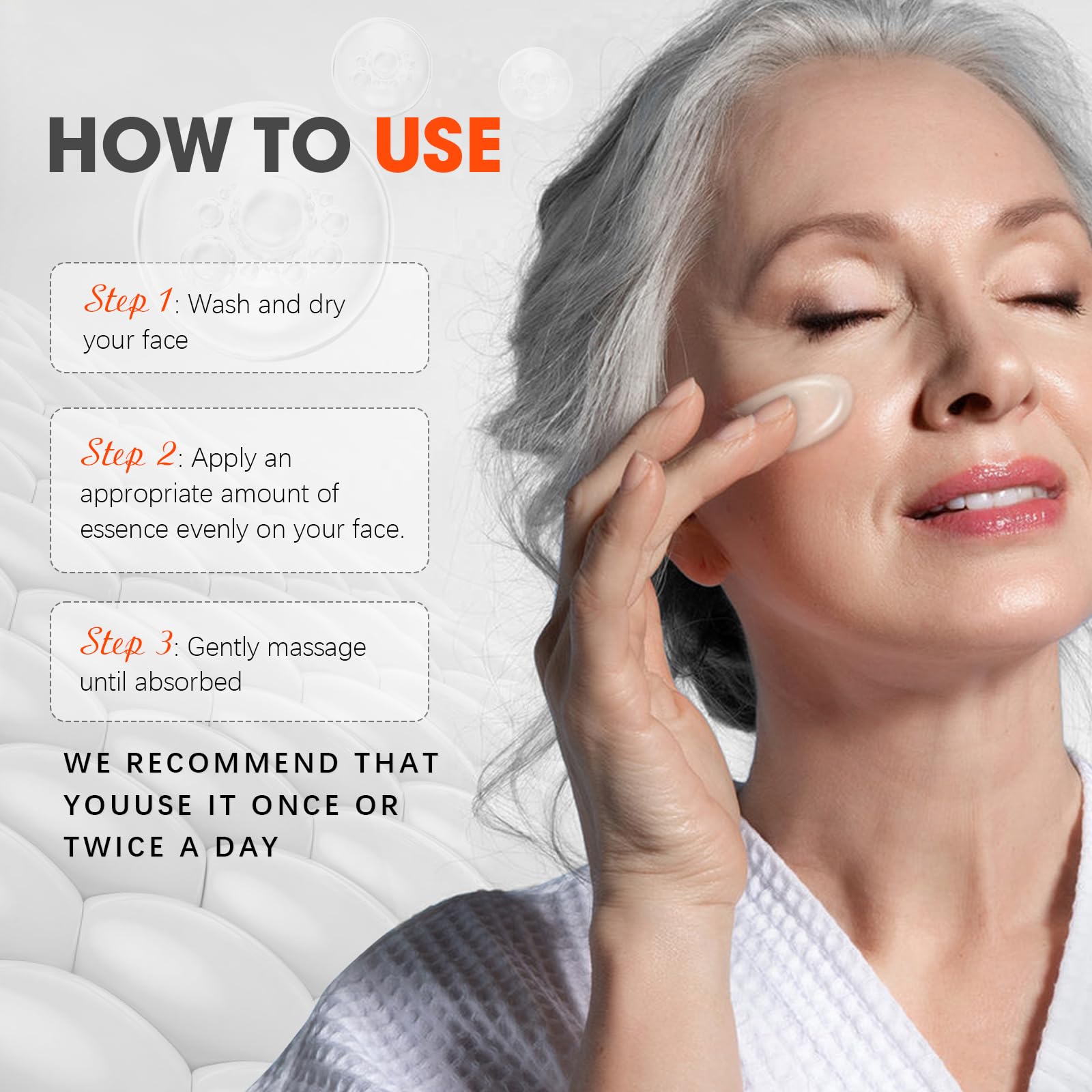 Nodfens Vitamine C Serum visage: routine quotidienne simple et hydratante.