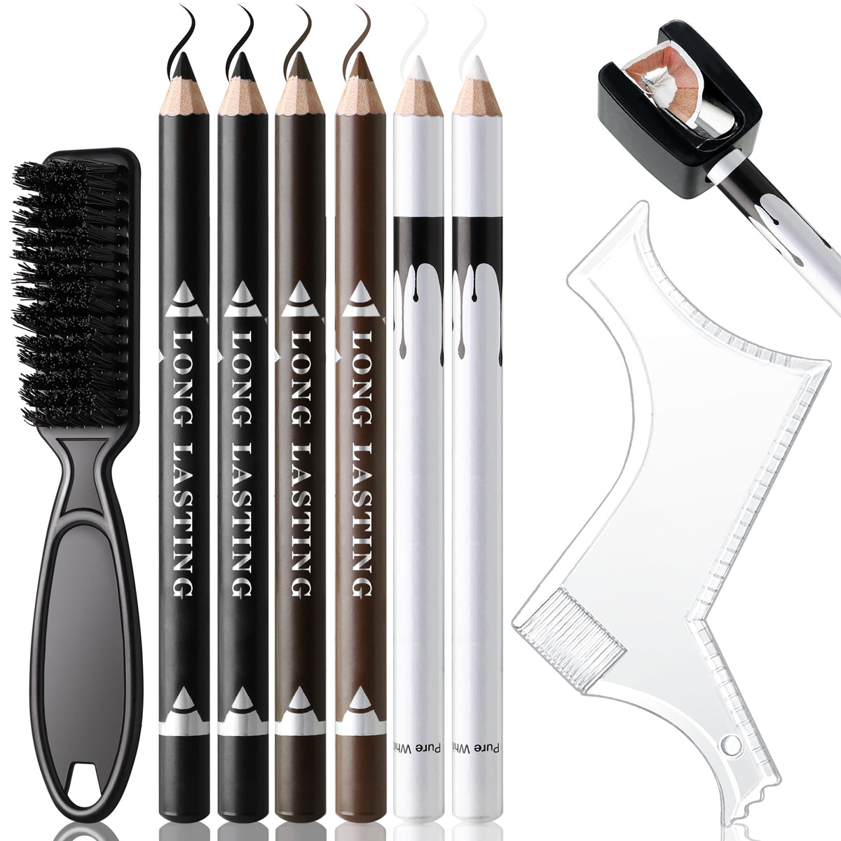 Noerrors crayon barbe ligne noire pour tracé net sur la barbe