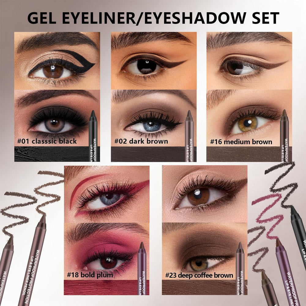 Noerrors crayon gel pour les yeux brun-noisette, application douce et fluide.