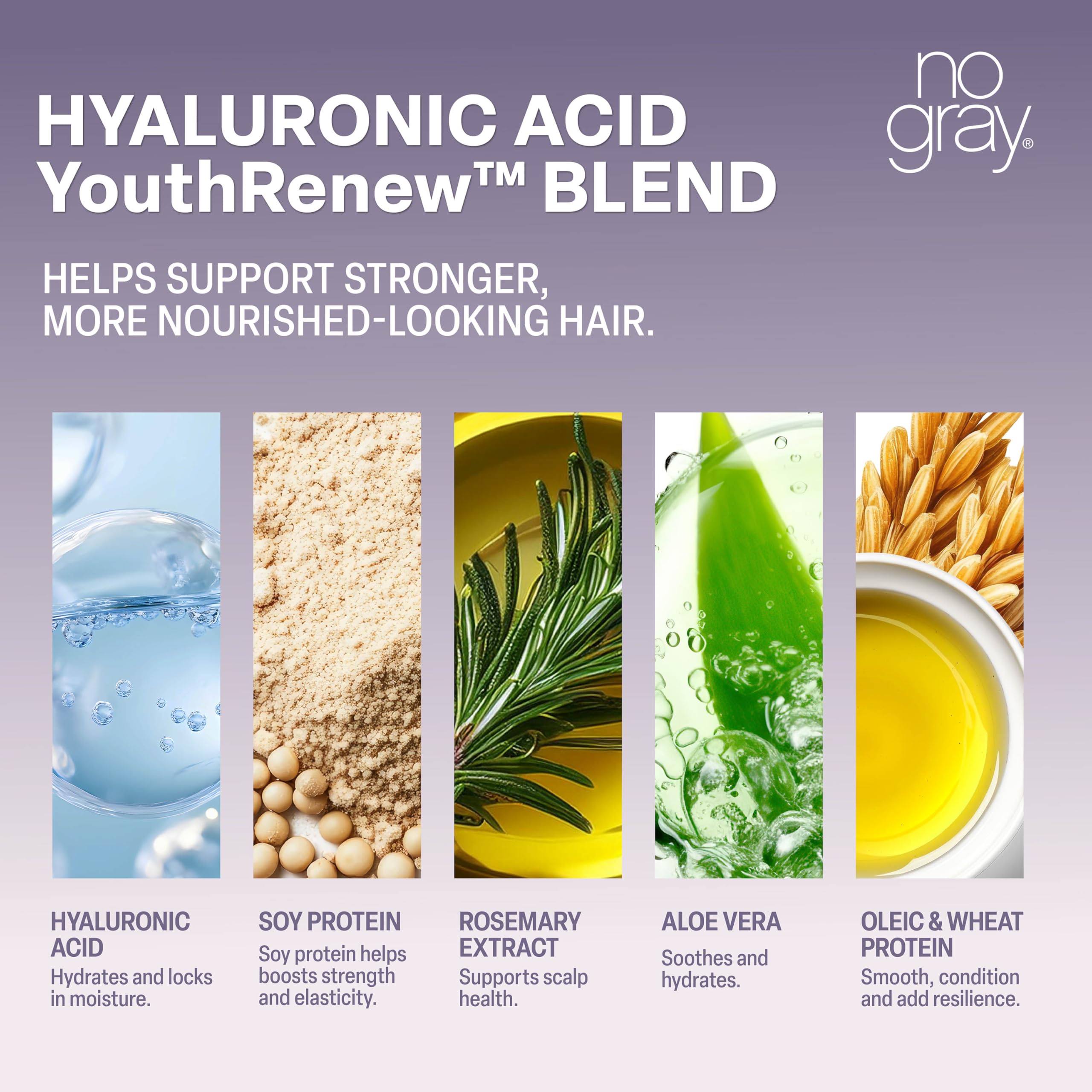 No Gray: sans cruauté et formulation végane respectant les cheveux.