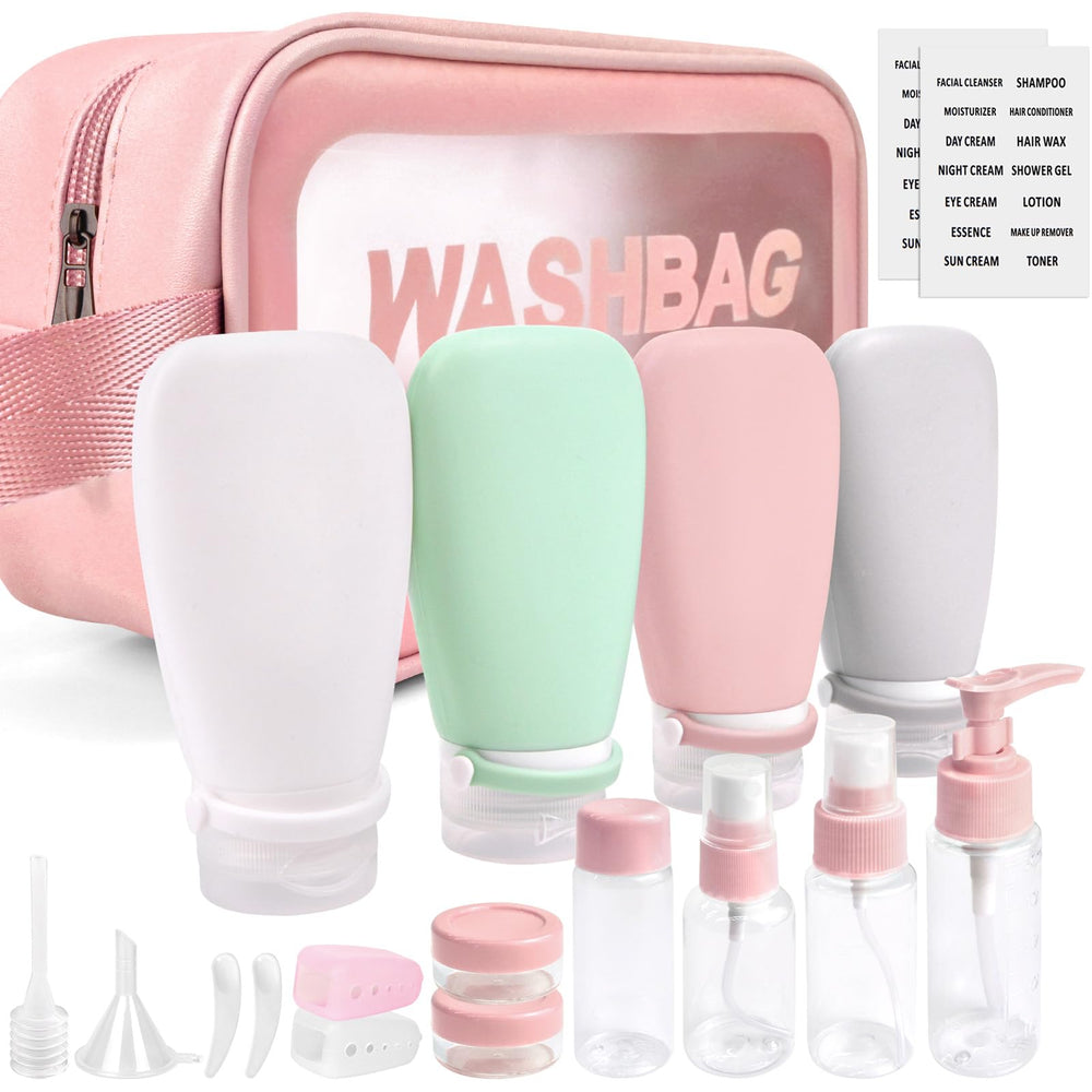 Noideeer bouteilles voyage en silicone 90 ml, utile pour shampoing et lotion sans fuite.