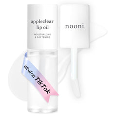 NOONI Appleclear huile lèvres, flacon élégant, hydratation rapide pour lèvres sèches.