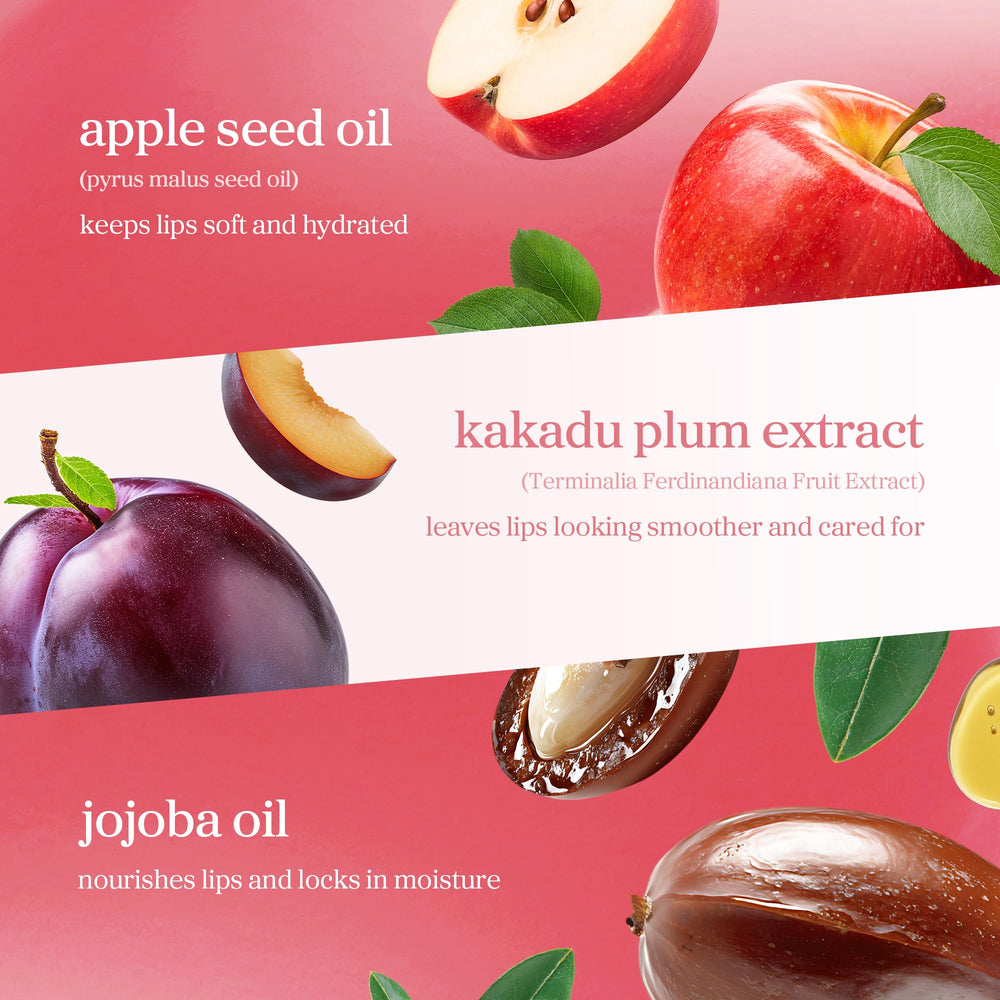 NOONI Appleplum huile lèvres, format voyage pratique pour hydratation en déplacement.