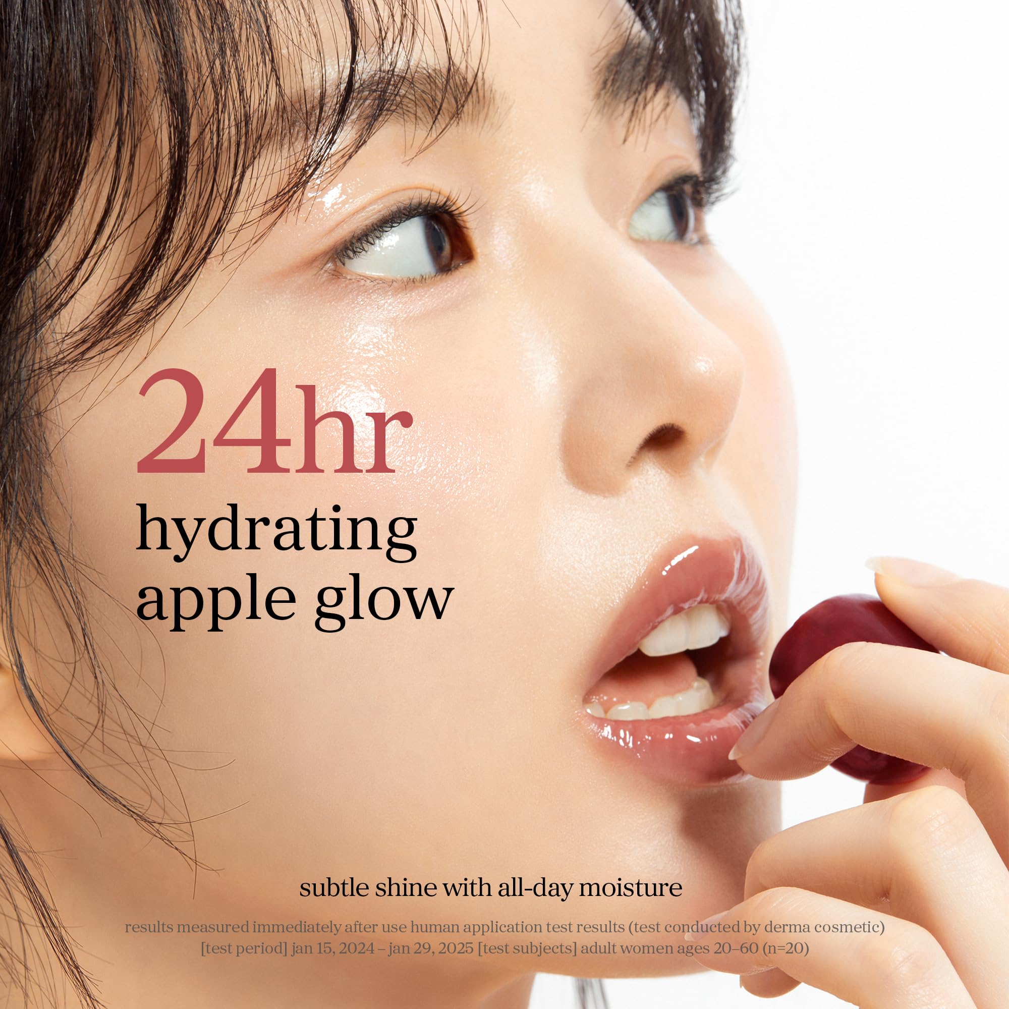 NOONI huile pour les lèvres Applewine, format compact idéal pour voyager.