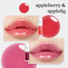 NOONI Lip Oil Set Appleberry Applefig label highlights nourishing apple seed oil