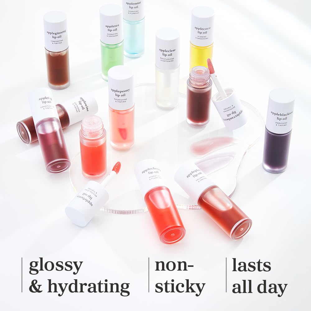 Nooni Lip Oil Applecherry, brillance légère et confort durable.